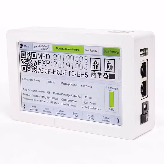 와이어 튜브의 만료일 로고 바코드를 위한 Docod OEM ODM S200plus 코드 잉크젯 프린터 업계